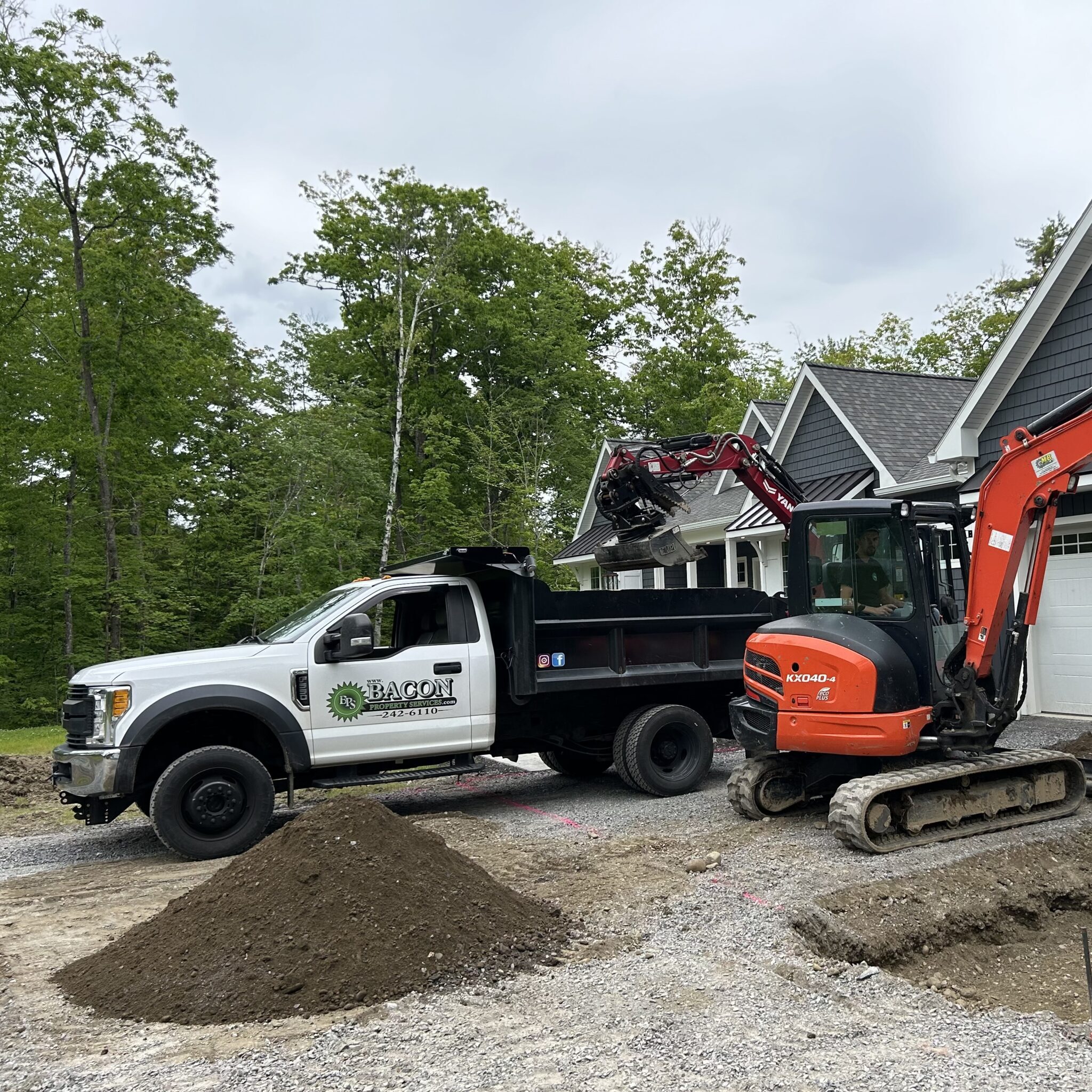 Bacon Property Services Truck and Excavator